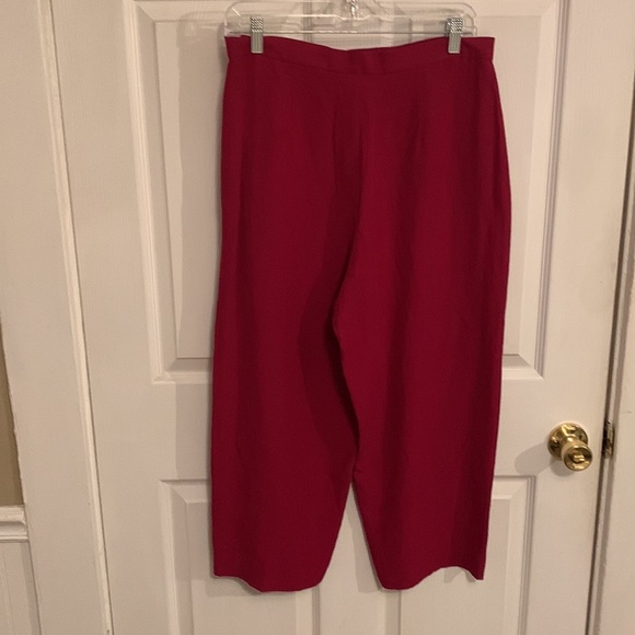 NEW Allison Taylor Y2K Silk and Linen Cropped Pants - Picture 2 of 12
